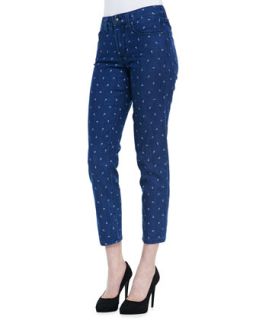 Womens Clarissa Fitted Anchor Print Ankle Jeans   NYDJ   Topeka (14)