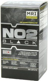 NO2 Black, NOS Enhanced Hemodilator, 300 Caplets, From MRI Health & Personal Care