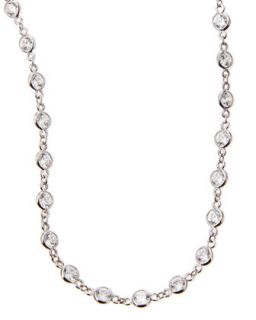 Cubic Zirconia By the Yard Necklace, 36L   Fantasia by DeSerio   Silver