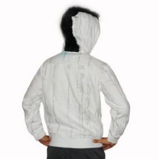Mens Hurley White Front Zipper Sweatshirt Hoodie Jacket (Size XL) Clothing
