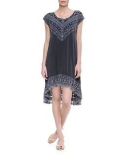 Womens Bella Henley High Low Dress   Johnny Was Collection   Graphite (LARGE