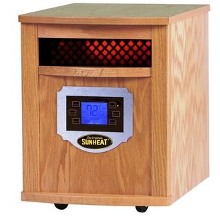 Sunheat Electric Portable 1500 watt Infrared Heater With Remote Control / Lcd Display