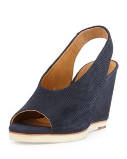 Nells Perforated Wedge Sandal, Navy   Coclico   Navy (9B)
