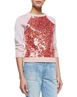 Womens Gretta Sequin Front Sweater   MARC by Marc Jacobs   Adobe pink multi (X 
