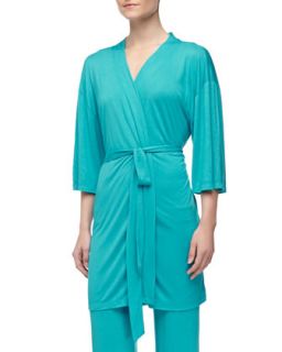 Womens Summer Kimono Robe, Turquoise   Eberjey   Turquoise (SMALL/0 4)