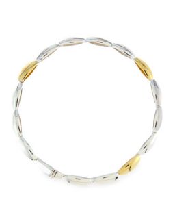 Single Silver & 18k Gold Marquise Bracelet   Alexis Bittar Fine   Gold (18k )