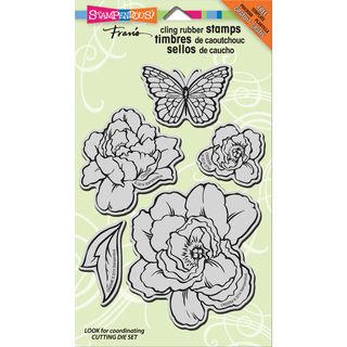 Stampendous Jumbo Cling Rubber Stamp 7inx5in Sheet lovely Garden