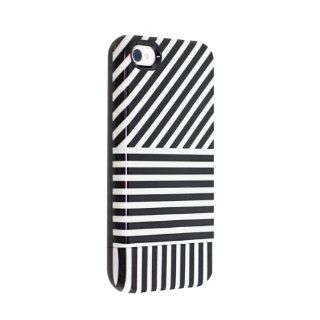 Uncommon LLC C0070 EB Linear Runway Capsule Hard Case for iPhone 4/4S   Retail Packaging   Black/White Cell Phones & Accessories