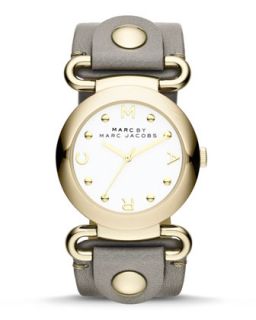 Molly Analog Watch, Yellow Golden/Gray   MARC by Marc Jacobs   Gray