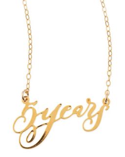 5 Years Anniversary Calligraphy Necklace   Brevity   Gold