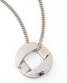 Cable Link Pendant Necklace, Silvertone   MARC by Marc Jacobs   Gray