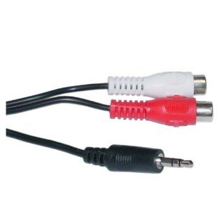 3.5mm Stereo to Female RCA Cable, 1 Male 3.5mm, 2 Female RCA, 6 foot Cell Phones & Accessories