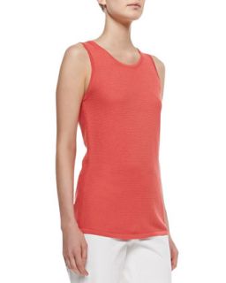 Womens High Ballet Neck Textured Shell   Belford   Stone (LARGE/10 12)