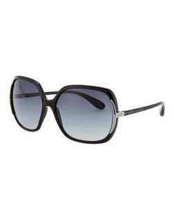Thin Square Plastic Sunglasses   MARC by Marc Jacobs   Black
