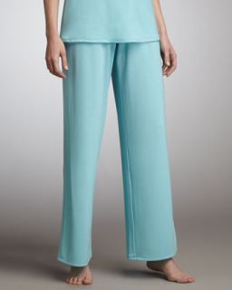 Womens Jersey Wide Leg Pants   Natori   Angel blue (LARGE)