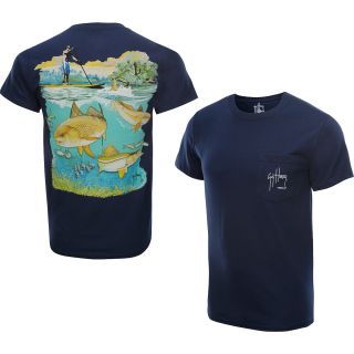 GUY HARVEY Mens SUP Above and Beyond Short Sleeve T Shirt   Size Xl, Navy