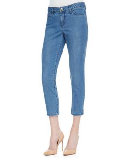 Womens Joan Long Cropped Jeans, Indigo   Christopher Blue   Indigo (10)
