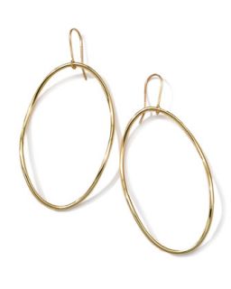 18k Gold Smooth Electroform Long Oval Earrings   Ippolita   Gold (18k )