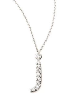 Diamond Letter Necklace, J   KC Designs   White gold (J)