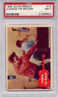 1956 Elvis Presley   Judging His Record #15 PSA 7 NM (Non Sports Cards) Entertainment Collectibles