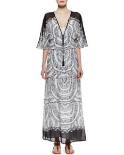 Womens Dolman Half Sleeve Maxi Dress   12th Street by Cynthia Vincent   Solar