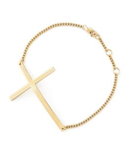 Integrated Cross Bracelet   Jennifer Zeuner   Gold