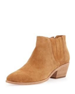 Barlow Suede Stretch Ankle Boot   Joie   Cognac (35.5B/5.5B)