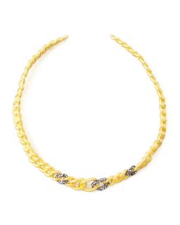 Cordova Antiqued Collar Necklace, Golden   Alexis Bittar   Gold
