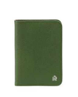 Mens Bourdon Leather Passport Holder, Green   Alfred Dunhill   Red