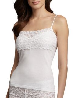 Womens Luxury Moments Wide Lace Camisole   Hanro   White (X SMALL)