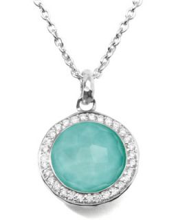 Stella Lollipop Pendant Necklace in Turquoise Doublet with Diamonds   Ippolita  