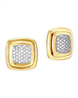18k Bedeg Gold Diamond Stud Earrings   John Hardy   Gold (18k )