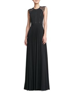 Womens Sleeveless Lace Back Gown   Catherine Deane   Black (6)