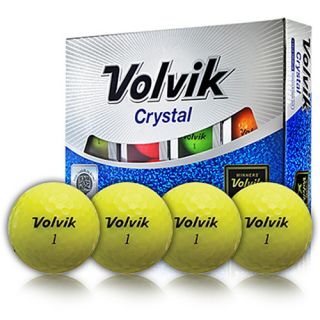 Volvik Crystal 3pc Golf Balls, Yellow (7104)