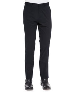 Mens Marlo Flat Front Trousers, Black   Theory   Black (33)