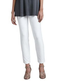 Womens Slim Ankle Pants, White   Eileen Fisher   White (SMALL (6/8))