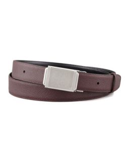 Mens Cogwheel Buckle Leather Belt   Alfred Dunhill   Red