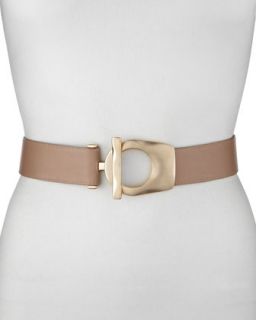 Leather Sculpted Toggle Belt   Suzi Roher   Brown (SMALL/28)