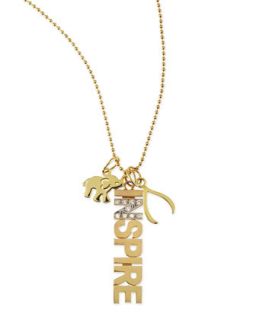 14k Inspire Charm Necklace with Diamonds   Kacey K   Gold (14k )