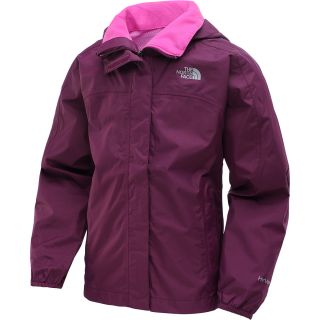 THE NORTH FACE Girls Resolve Reflective Rain Jacket   Size L, Parlour Purple