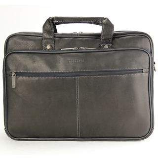 Heritage Colombian Leather Double Gusset 15.4 inch Laptop Briefcase