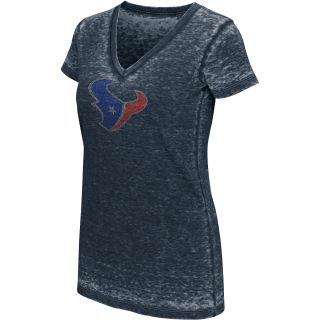 Touch By Alyssa Milano Womens Houston Texans Fade Route Short Sleeve T Shirt  