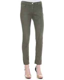 Womens Cropped 5 Pocket Skinny Jeans, Olive   Etro   Olive (29)