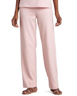 Interlock Stretch Pants, Womens   Joan Vass   Blossom pink (1X (14/16W))