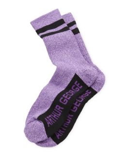 Logo Sole Mens Socks, Purple   Arthur George by Robert Kardashian   Purple