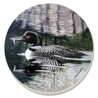 CounterArt Loon Absorbent Coasters, Set of 4 Kitchen & Dining