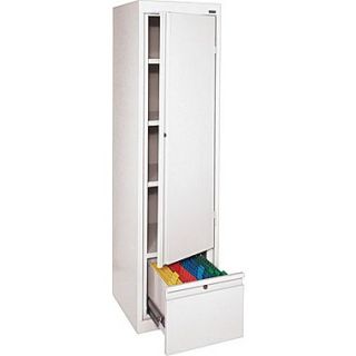 Sandusky 3 Adjustable Shelves Storage Cabinet with File Drawer, White