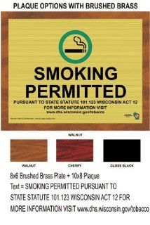 Smoking Permitted With Symbol Sign NHE 10722 Wisconsin Smoking Area  Business And Store Signs 