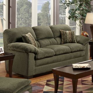 Simmons Radar Forest Chenille Sofa with Accent Pillows   Sofas