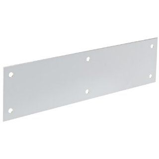 Rockwood 70A.32 Stainless Steel Standard Push Plate, Four Beveled Edges, 12" Height x 3" Width x 0.050" Thick, Polished Finish Industrial Hardware